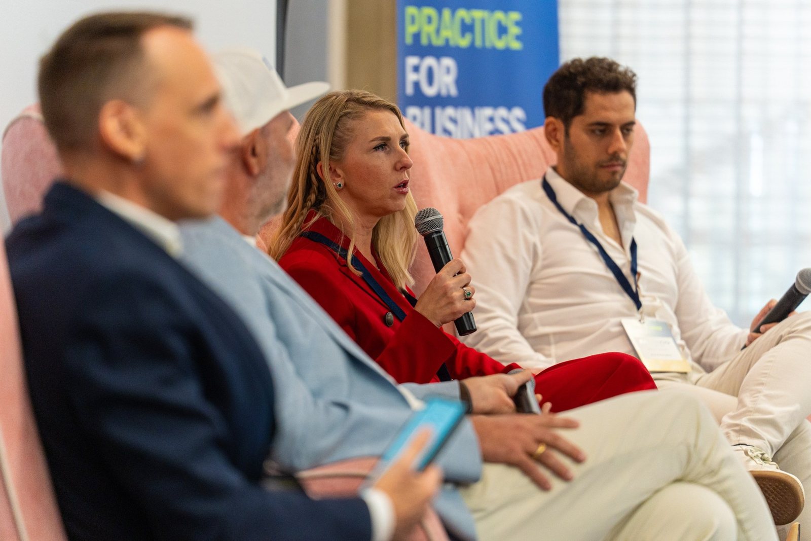 Speakers in conversation during the LEDEX Forum panel